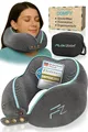 Produktbild: FLOWZOOM Comfy Nackenkissen Flugzeug & Auto - Einstellbares Memory Foam Reisekissen mit flexiblen Druckknöpfen für 360° Stütze, atmungsaktiver weicher Bezug - inkl. Transportbeutel - Grau