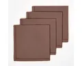 Produktbild: Homescapes Stoffserviette 4er-Set Stoffservietten braun – 45 x 45 cm, 100% Baumwolle