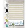 Produktbild: Doppelrollo Klemmfix ohne Bohren Rollos für Fenster und Tür Seitenzugrollo, Sonello, blickdicht, ohne Bohren, freihängend, Klemmfix, 30cm x 130cm Creme Duo Rollo, Lichtschutz, Jalousie mit Klemmträger beige 30 cm x 130 cm
