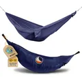 Produktbild: Ticket to the Moon Fallschirmhängematte King Size - Navy Blau | Hängematte Outdoor mit 320 x 230 cm & nur 700 g - leichte Hängematte mit einfachem Aufbau aus Nylon | Original seit 1996