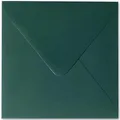 Produktbild: 50 Quadratische Briefumschläge 15,5 x 15,5 cm 155 x 155 mm Tannen Grün Verschluss: feuchtklebend Grammatur: 120 g/m²