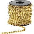 Produktbild: Perlenkette, Perlengirlande, Weihnachtsbaum, Gold, Perlen, DIY, Dekoration