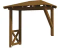 Produktbild: SKAN HOLZ Vordach Wismar 3 nussbaum 258x126 cm
