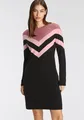 Produktbild: Strickkleid lässiger Look mit Rundhalsausschnitt, Gr. 44 - N-Gr, rosa bordeaux schwarz N-Gr