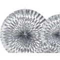 Produktbild: Partydeco Fächerdekorationen in Silber (3 Stk.) (RPK12-018M-KARTON)