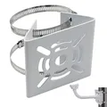 Produktbild: üBerwachungskamera Vertikale Stange Montieren Stangenhalterung - Universal Metallhalterung Eckhalterung Adapter aus Metall mit Schleifen für CCTV-Kameras Stangenmontage, Weiß