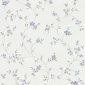 Produktbild: Bricoflor Blumentapete Vintage in Blau Weiß Romantische Tapete mit Blumen Im Landhausstil Ideal für Küche und Schlafzimmer