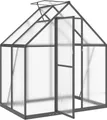 Produktbild: vidaXL Gewächshaus mit Fundamentrahmen Anthrazit 169x114x195 cm Alu