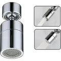Produktbild: Wasserhahn-luftsprudler (silber), 360° Drehbarer Küchenarmatur-auslauf, Wassersparender Luftsprudler Mit 2 Modi, Luftsprudler-filter Für Küchen- Und Badezimmerwaschbecken
