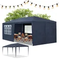 Produktbild: Partyzelt Pavillon Gartenzelt Gartenpavillon Festzelt Gazebo 3x6 m blau Juskys®
