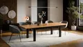 Produktbild: Ausziehbarer Esstisch Leonardo aus Massivholz Eiche Craft – Design Esstisch 100x200 ausziehbar auf 300 cm – Moderner Tisch für Esszimmer & Küche