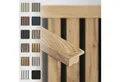 Produktbild: Hexim Wanddekoobjekt APA08 (Abschlussleiste 275x2,7cm passend für unsere Akustikpaneele - flexible Lamellenwand Holz MDF Wandpanelee Lamellenverkleidung Wandverkleidung (1 Abschlussleiste Pecan - APA08)