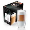 Produktbild: 6 Stück hohe doppelwandige Latte Macchiato Gläser 350 ml aus Borosilikatglas