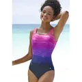 Produktbild: Badeanzug LASCANA, Damen, Gr. 36, Cup B, pink (pink bedruckt), Polyamid, Farbverlauf, Badeanzüge Badeanzug, mit Batikprint und Shaping-Effekt, Topseller