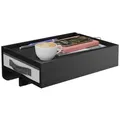 Produktbild: Relaxdays Nachttisch, Schwarz, Holz, Textil, Metall, Bambus, 1 Schubladen, 37x14x26.5 cm, Schlafzimmer, Nachttische