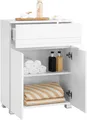 Produktbild: Songmics Badezimmerschrank mit Schublade verstellbar Weiss