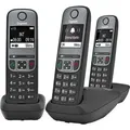 Produktbild: Gigaset Gigaset A705 Trio - schnurloses DECT-Telefon - Schwarz