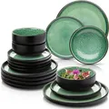 Produktbild: Sänger Tafelservice, Grün, Stein, 18-teilig, Rund, 33x34x46.5 cm, kratzfest, Essen & Trinken, Geschirr, Geschirr-Sets, Tafelservice
