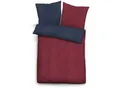 Produktbild: Bettwäsche BIBERNA Gr. 2, rot (rot, blau), B/L: 155cm x 200cm, Biber,Feinbiber,Feinbiber, B/L: 80cm x 80cm, 2 Stk., Biber;Feinbiber;Feinbiber, 100% Baumwolle, Bettwäsche, Bettwäsche