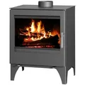 Produktbild: Kaminofen Victoria Modena L schwarz - 8,6kW mit XXL-Sichtscheibe + Zulassung AT - Schwarz
