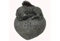 Produktbild: MystiCalls Dekofigur Hunde Urne grau als Hunde-Engelfigur auf Herz, Tierurne, Hundeurne (1 St), Fassungsvolumen 1,6l