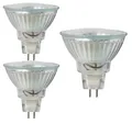 Produktbild: TRANGO LED-Leuchtmittel, 3er Set MR16030 LED Leuchtmittel mit MR16 Fassung zum Austausch herkömmlicher Halogen Leuchtmittel MR16 I GU5.3 I G4 12 Volt 3000K warmweiß, 3 St., Glühlampe, Reflektor Lampe, LED Birnen