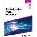 Produktbild: Bitdefender Antivirensoftware Total Security, Vollversion, PKC, 3 Geräte, 1,5 Jahre, deutsch