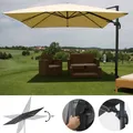 Produktbild: Gastronomie-Luxus-Ampelschirm HWC, Garten Sonnenschirm, schwenkbar kippbar 3x3m