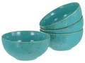 Produktbild: CreaTable Schale Nature Collection, Buddha Bowl 4-tlg, Steinzeug, (Set, 4-tlg), Handwerklicher Look, Vintage, Höhe 7,5 cm