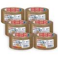 Produktbild: Pack Ultra Strong im 6er Pack - PVC-Klebebänder für festes Verpacken und sicheres Bündeln - Braun - 6 Rollen je 66 m - Tesa