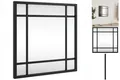 Produktbild: Wandspiegel Schwarz 30x30 Cm Quadratisch Eisen