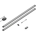 Produktbild: ledscom.de 2er Set LED Unterbau-Leuchte SIRIS schwarz matt, mit Bewegungsmelder, flach, je 90cm, je 963lm, warmweiß