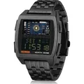 Produktbild: North Edge Männeruhr, Modell: Cyber Tank, Digitale Sportuhr, Retro-Design, 50m wasserdicht, Metallgehäuse, ideal für aktive Männer.