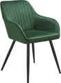 Produktbild: tectake® Esszimmerstuhl Marilyn gepolstert, in Samtoptik, gesteppt 58 x 62 x 82 cm
