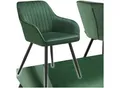 Produktbild: tectake® Esszimmerstuhl, gepolstert, in Samtoptik, gesteppt, schlanke Stahlbeine, 58 x 62 x 82 cm