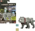 Produktbild: Mattel Minecraft Action Figure & Accessories Set, 3.25-inch Dennis The Wolf Posa