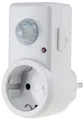 Produktbild: ChiliTec Steckdose Zwischenstecker mit Bewegungsmelder 120° 9m Reichweite 1200W 230V Adapter Sensor Schaltzeit 10sek.-15min Empfindlichkeit einstellbar für Beleuchtung im Innenbereich Weiß