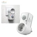 Produktbild: Zwischenstecker mit Bewegungsmelder 120° weiß 230V, zb für LED Beleuchtung, PIR