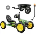 Produktbild: BERG Buddy John Deere Pedal-Gokart mit Anhänger und Rundumlicht
