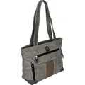 Produktbild: Damen Tasche Schultertasche Shopper Henkeltasche Handtasche Leder Optik GRAU (15129) - Grau