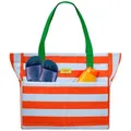 Produktbild: LARKSON Strandtasche Damen & Herren Orange - Linn - Große Beach Bag für Strand, Schwimmbad, Pool - Tote Bag Badetasche XXL mit Reißverschluss - Leicht
