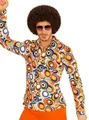 Produktbild: Widdmann T-Shirt 70er Jahre Hemd Hippie Bubbles - Karneval Fasching Für Schlager- und Mottopartys: buntes Herrenhemd im Stil der 70er Jah