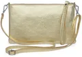 Produktbild: Caspar Clutch Abendtasche Kompakte Damen Leder Tasche - CLASSIC LINE - Modell No.834, leicht, elegant & unempfindlich - 100% Echtleder - Handmade in Italy