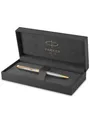Produktbild: Parker Sonnet Kugelschreiber | Edelstahl mit Goldzierteilen | Mittlere Spitze | schwarze Tinte | Geschenkbox
