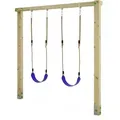 Produktbild: Schaukelgestell Kinderschaukel Aero Star Schaukel, Schaukelgerüst, Doppelschaukel, Holzschaukel - Blau - Wickey