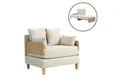 Produktbild: en.casa Schlafsofa, »Seinlus« aufklappbar 81 x 88 x 68 cm Beige