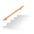 Produktbild: Handlauf holz Holzgeländer Wandhandlauf rustikal wetterfest rund Handlauf Treppe