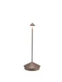 Produktbild: Zafferano, Pina, Wiederaufladbare und Kabellose Tischlampe mit Touch Control, Geeignet für den Innen- und Außenbereich, Dimmer, 2200-3000 K, Höhe 29 cm, Farbe Corten