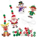 Produktbild: Dekoration Bastelsets mit Perlen Weihnachtsfiguren (pro Set 4) Bastelaktivitäten zu Weihnachten