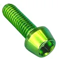 Produktbild: Titan M6 Schraube Ti DIN912 konisch bolt alloy cone bike bycicle tuning 18 grün